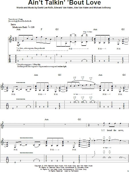 open zoom image for Ain't Talkin' 'Bout Love - Guitar Tab Play-Along, New, Main