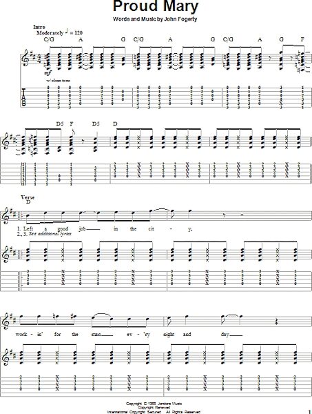 open zoom image for Proud Mary - Guitar Tab Play-Along, New, Main