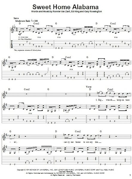 open zoom image for Sweet Home Alabama - Guitar Tab Play-Along, New, Main