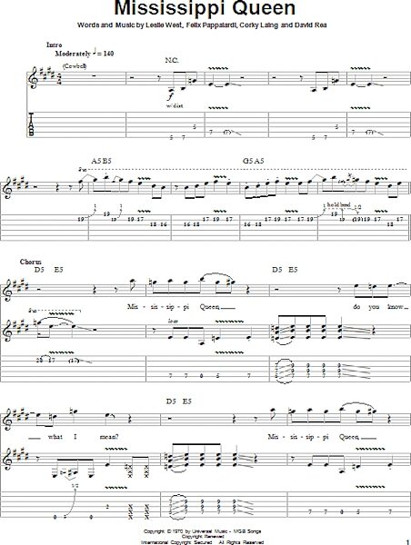 open zoom image for Mississippi Queen - Guitar Tab Play-Along, New, Main