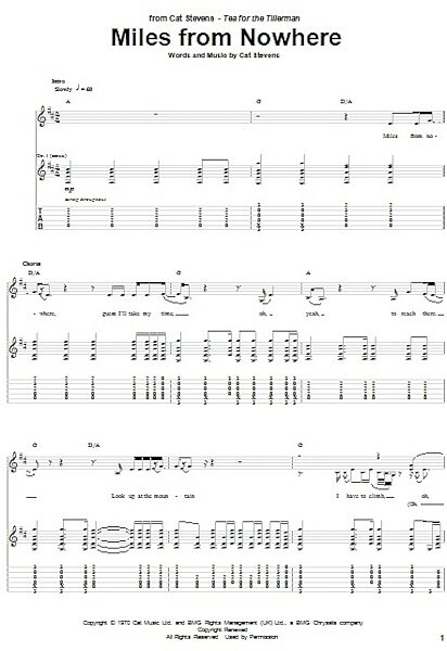 open zoom image for Miles From Nowhere - Guitar TAB, New, Main