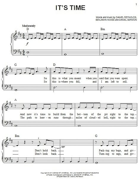 open zoom image for It's Time - Easy Piano, New, Main