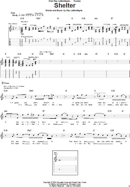 open zoom image for Shelter - Guitar TAB, New, Main