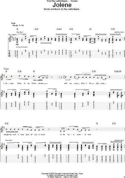 open zoom image for Jolene - Guitar TAB, New, Main