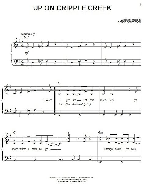 open zoom image for Up On Cripple Creek - Easy Piano, New, Main