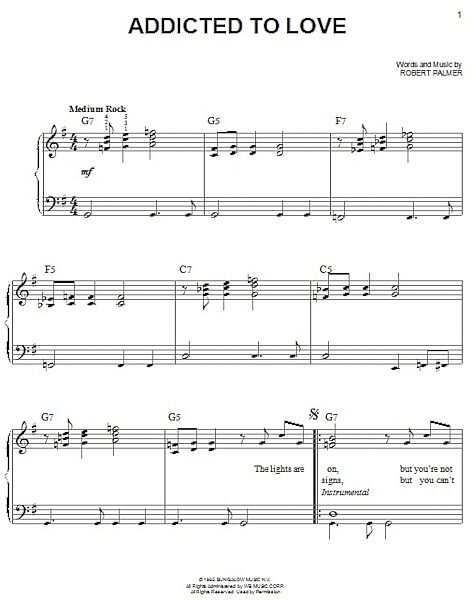 open zoom image for Addicted To Love - Easy Piano, New, Main