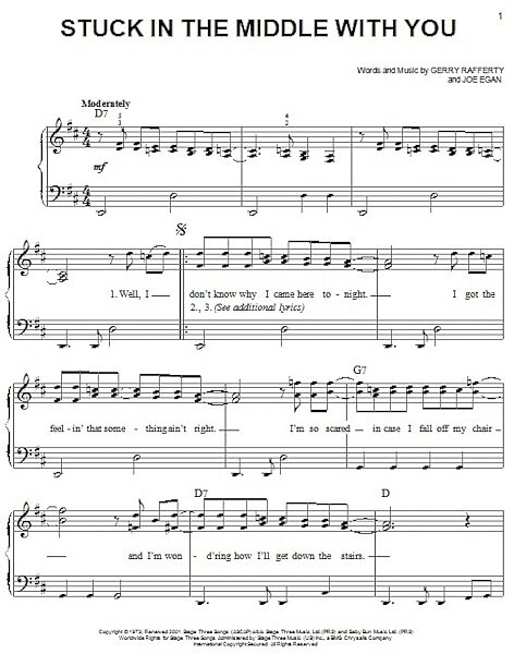open zoom image for Stuck In The Middle With You - Easy Piano, New, Main