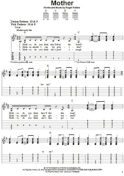 open zoom image for Mother - Easy Guitar with TAB, New, Main