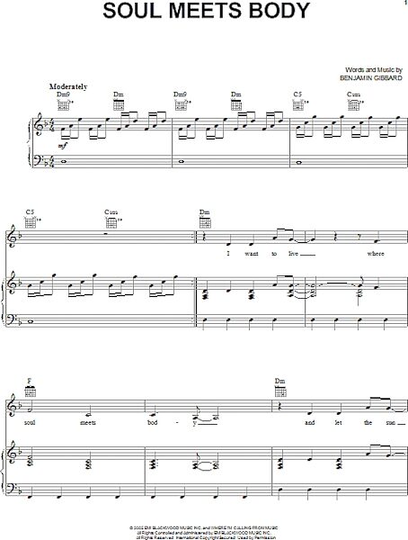 open zoom image for Soul Meets Body - Piano/Vocal/Guitar, New, Main