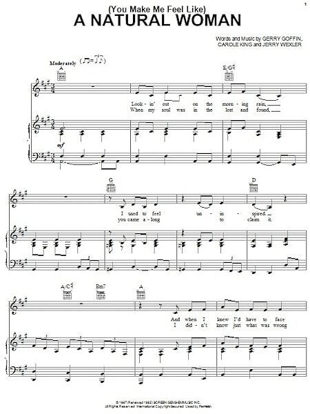 open zoom image for (You Make Me Feel Like) A Natural Woman - Piano/Vocal/Guitar, New, Main