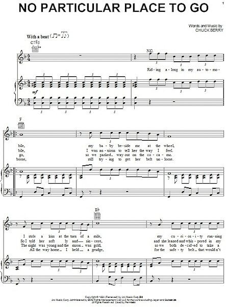 open zoom image for No Particular Place To Go - Piano/Vocal/Guitar, New, Main