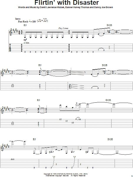 open zoom image for Flirtin' With Disaster - Guitar Tab Play-Along, New, Main