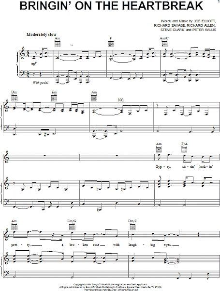 open zoom image for Bringin' On The Heartbreak - Piano/Vocal/Guitar, New, Main