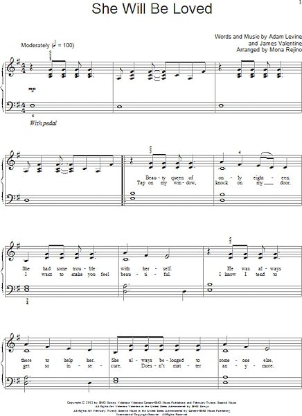 open zoom image for She Will Be Loved - Elementary Piano, New, Main