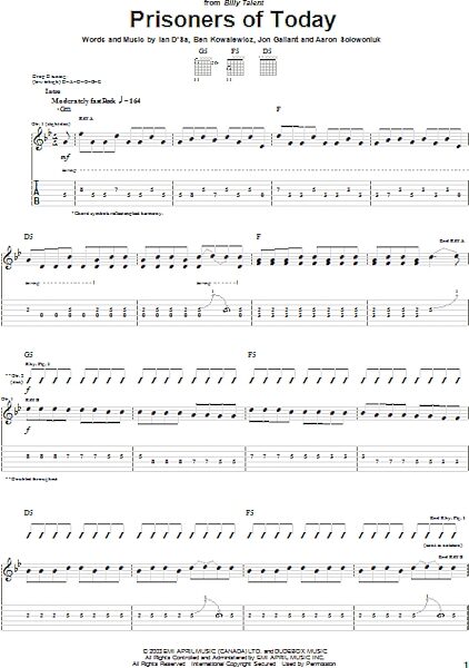 open zoom image for Prisoners Of Today - Guitar TAB, New, Main