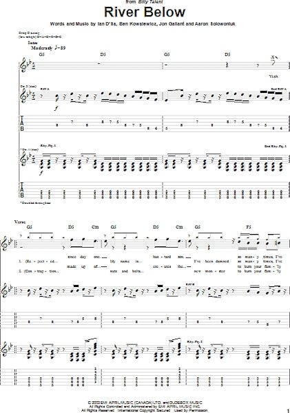open zoom image for River Below - Guitar TAB, New, Main