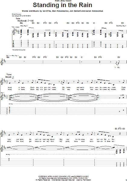 open zoom image for Standing In The Rain - Guitar TAB, New, Main