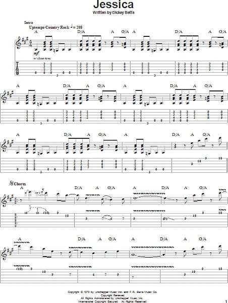 open zoom image for Jessica - Guitar Tab Play-Along, New, Main