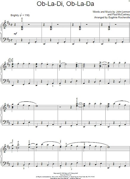 open zoom image for Ob-La-Di, Ob-La-Da - Elementary Piano, New, Main