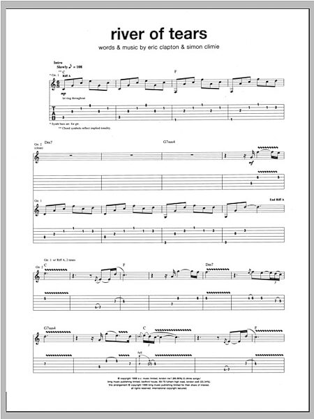 open zoom image for River Of Tears - Guitar TAB, New, Main