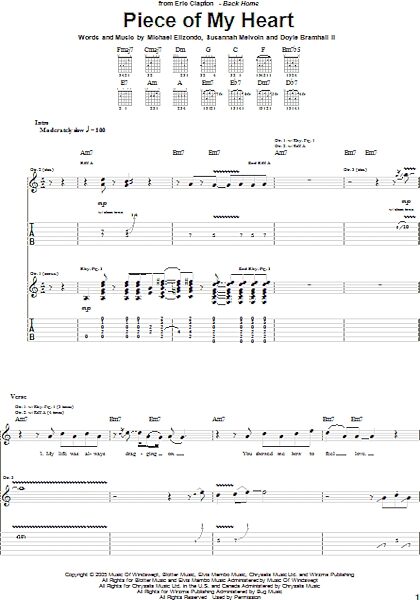 open zoom image for Piece Of My Heart - Guitar TAB, New, Main