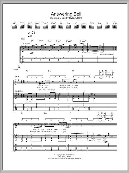 open zoom image for Answering Bell - Guitar TAB, New, Main