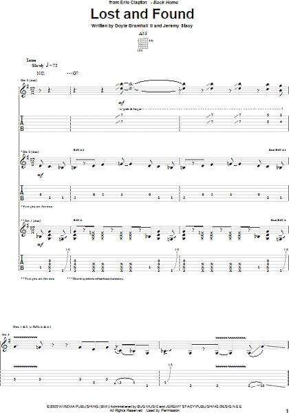 open zoom image for Lost And Found - Guitar TAB, New, Main