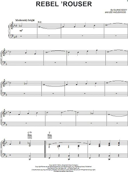 open zoom image for Rebel 'Rouser - Piano/Vocal/Guitar, New, Main