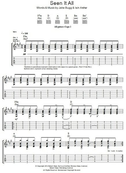 open zoom image for Seen It All - Guitar TAB, New, Main