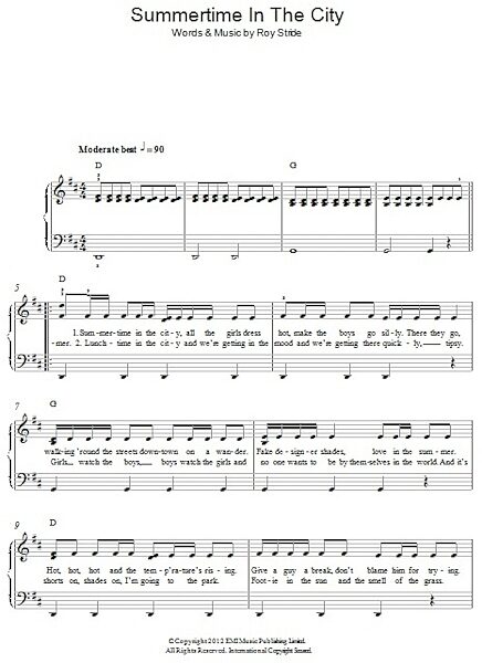 open zoom image for Summertime In The City - Easy Piano, New, Main