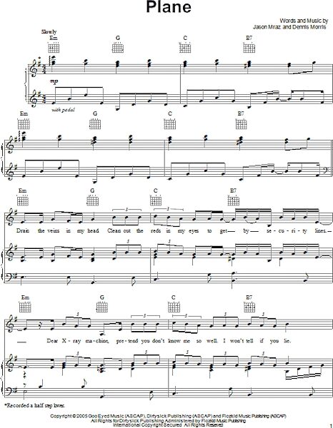 open zoom image for Plane - Piano/Vocal/Guitar, New, Main