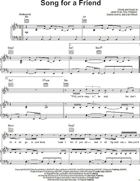 open zoom image for Song For A Friend - Piano/Vocal/Guitar, New, Main