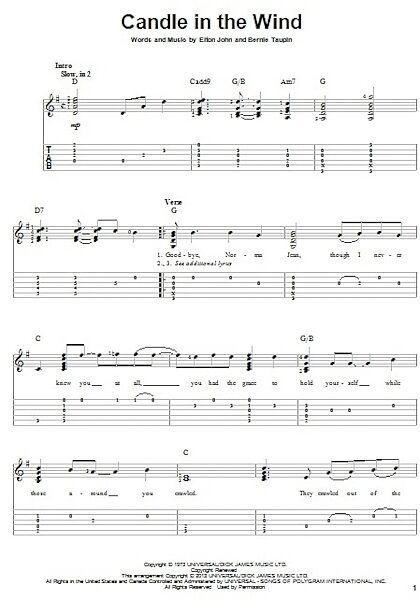 open zoom image for Candle In The Wind - Solo Guitar, New, Main