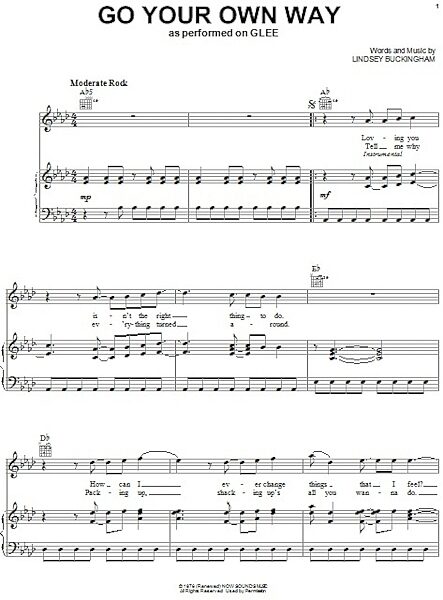 open zoom image for Go Your Own Way - Piano/Vocal/Guitar, New, Main