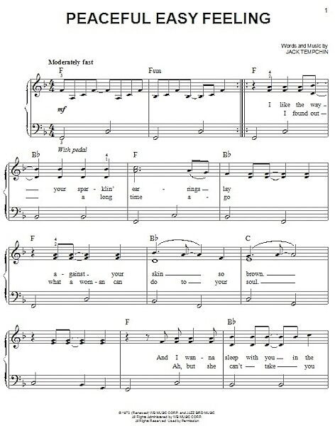 open zoom image for Peaceful Easy Feeling - Easy Piano, New, Main