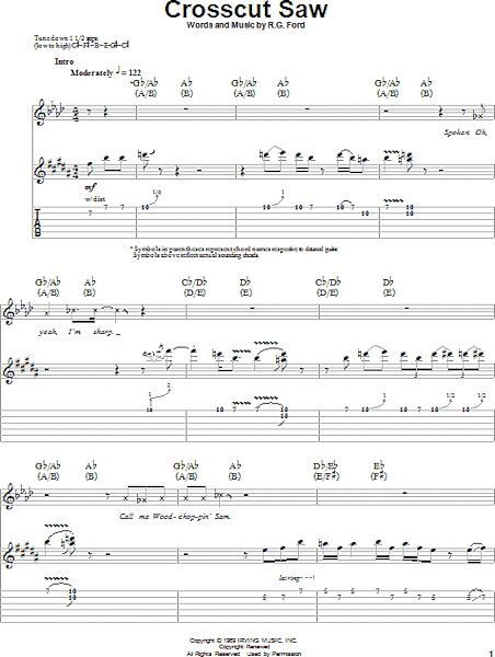 open zoom image for Crosscut Saw - Guitar Tab Play-Along, New, Main