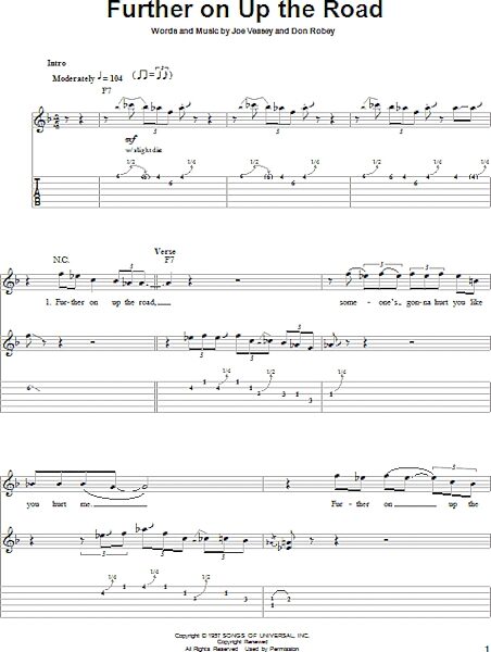 open zoom image for Further On Up The Road - Guitar Tab Play-Along, New, Main