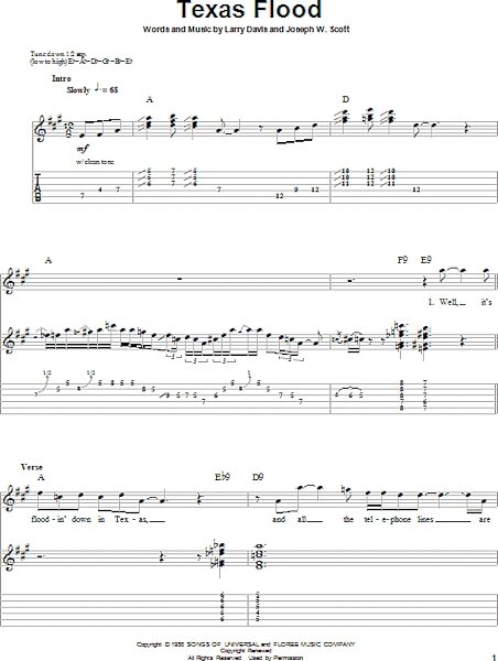 open zoom image for Texas Flood - Guitar Tab Play-Along, New, Main