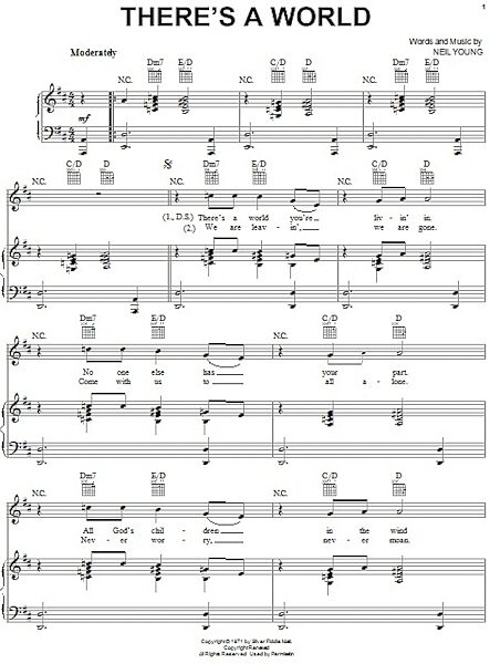 open zoom image for There's A World - Piano/Vocal/Guitar, New, Main