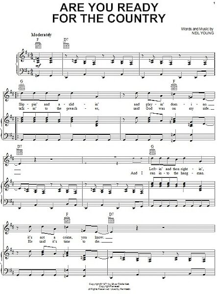 open zoom image for Are You Ready For The Country? - Piano/Vocal/Guitar, New, Main