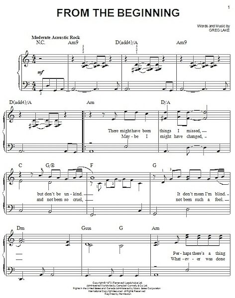 open zoom image for From The Beginning - Easy Piano, New, Main