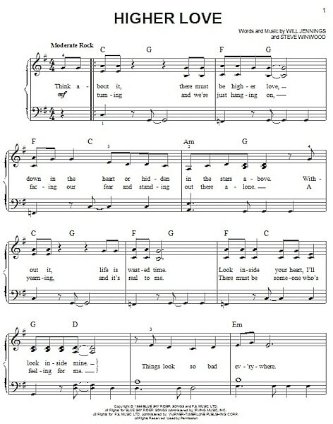 open zoom image for Higher Love - Easy Piano, New, Main