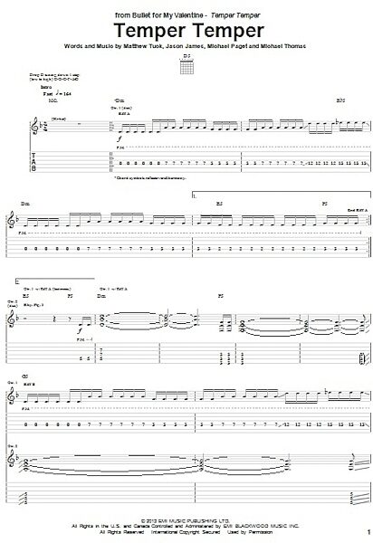 open zoom image for Temper Temper - Guitar TAB, New, Main