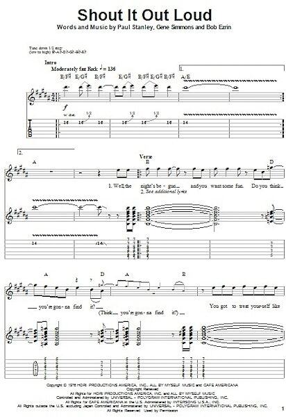 open zoom image for Shout It Out Loud - Guitar Tab Play-Along, New, Main