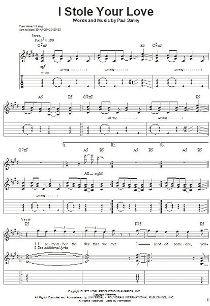 open zoom image for I Stole Your Love - Guitar Tab Play-Along, New, Main