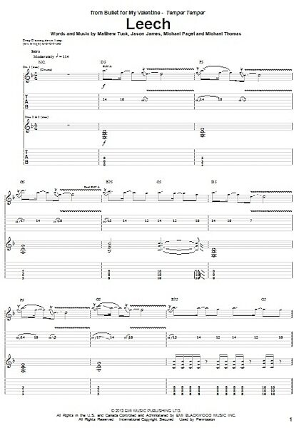 open zoom image for Leech - Guitar TAB, New, Main