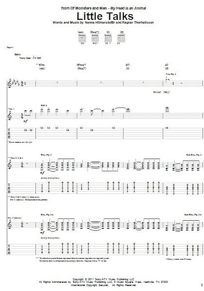 open zoom image for Little Talks - Guitar TAB, New, Main