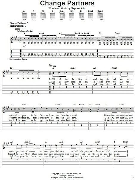 open zoom image for Change Partners - Easy Guitar with TAB, New, Main