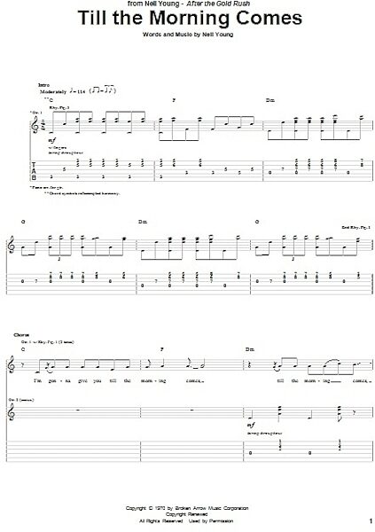 open zoom image for Till The Morning Comes - Guitar TAB, New, Main