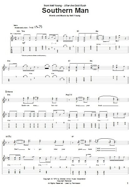 open zoom image for Southern Man - Guitar TAB, New, Main
